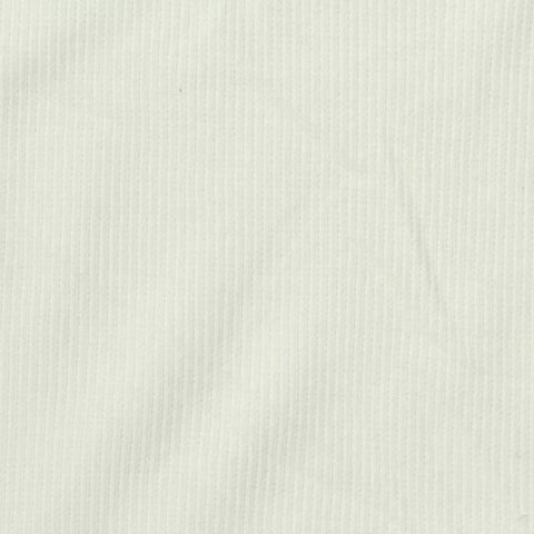 Cotton Stretch Rib Knit Fabric, 190 gsm, 135 cm — White, ref EF-274651