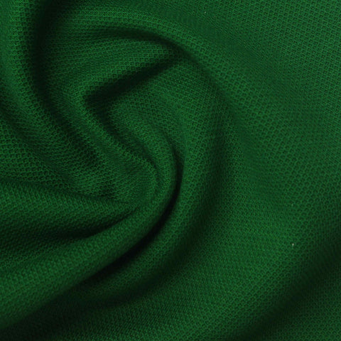 Cotton Polyester Piqué Knit Fabric, 250 gsm, 160 cm — Green