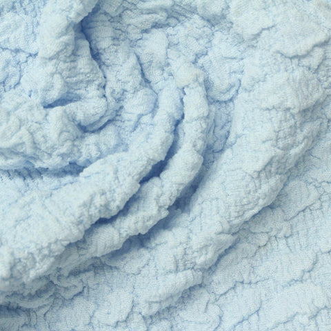 Light Blue Tone-on-Tone Crepe, Polyester