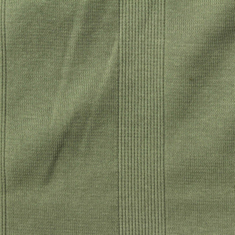 Olive Vertical-Stripe Rib Knit, Cotton