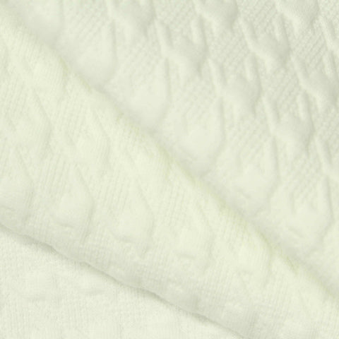 Beige Square Jacquard, Poly-Cotton