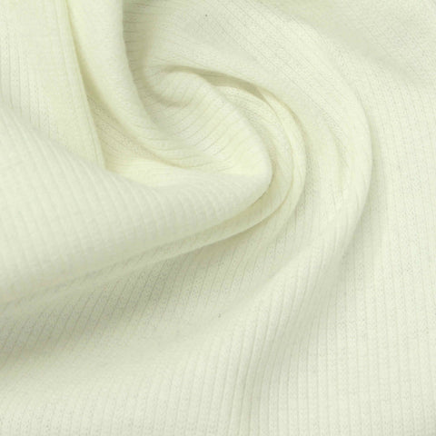 Polyester Cotton Stretch Rib Knit Fabric, 260 gsm, 165 cm — Green