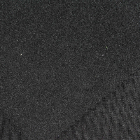 Brushed Polyester Stretch French Terry Fabric, 265 gsm, 158 cm — Grey