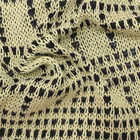 White Geometric Jacquard, Polyester, 402 gsm
