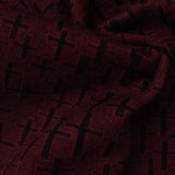 Jacquard Knit Fabric, 225 gsm, 150 cm — Red — photo 2