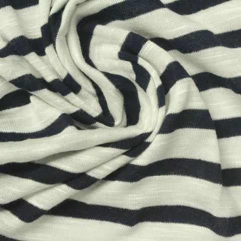 Dark Grey Stripes Jersey Knit, 150 gsm