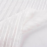 White Vertical-Stripe Jacquard, Polyester — photo 2
