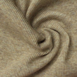Light Brown Heather Rib Knit, Poly-Cotton — photo 2