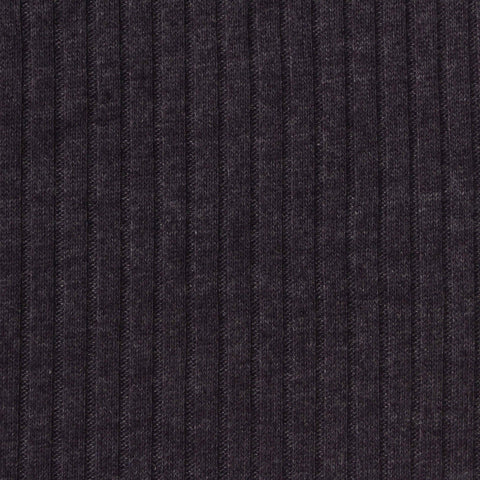 Cotton Polyester Rib Knit Fabric, 180 gsm, 170 cm — Black