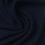 Brushed Viscose Polyester Stretch Waffle Knit Fabric, 230 gsm, 150 cm — Navy — photo 2