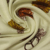 Brown Flowers Jersey Knit, Viscose — photo 2