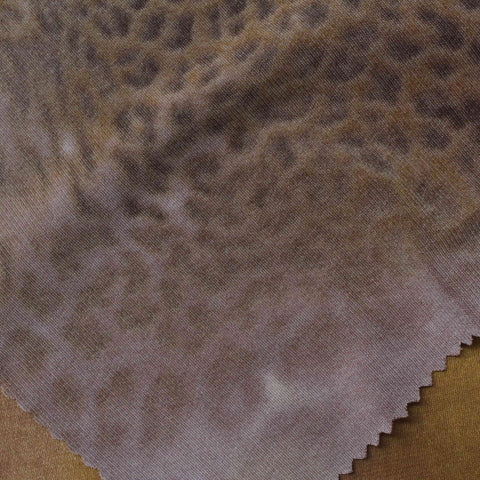 Brown Leopard Knit, Polyester, 206 gsm