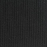 Polyester Viscose Stretch Rib Knit Fabric, 275 gsm — Black — photo 2