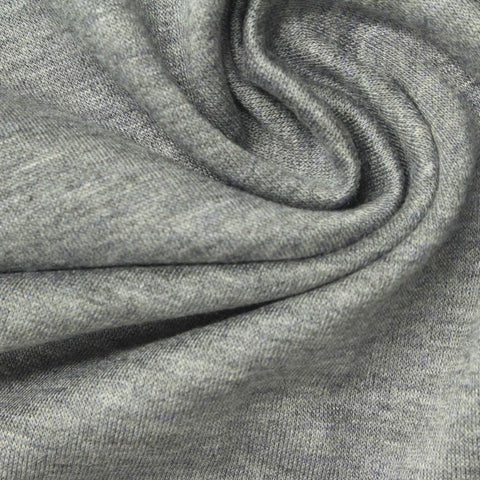 Heather Grey Marl French Terry, Viscose