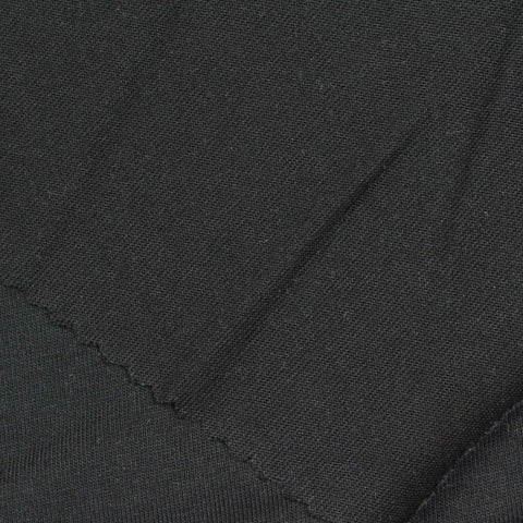 Cotton Polyester Jersey Knit Fabric, 220 gsm, 185 cm — Black