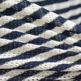 Navy Horizontal-Stripe Knit, Cotton-Poly — photo 2