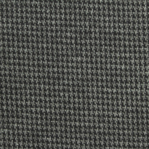 Black Houndstooth Knit, Polyester, 280 gsm, 165 cm