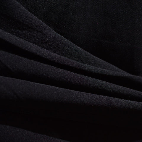 Polyester Stretch Knit Fabric, 180 gsm, 155 cm — Black, ref EF-6364