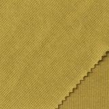 Cotton Stretch Rib Knit Fabric, 310 gsm, 130 cm — Khaki — photo 2