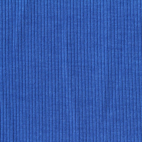 Polyester Stretch Rib Knit Fabric, 310 gsm, 120 cm — Blue