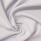 Brushed Polyester Rib Knit Fabric, 260 gsm, 185 cm — White — photo 2