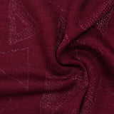 Burgundy Tone-on-Tone Pointelle Knit, Viscose-Metallic — photo 2