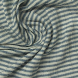 Blue Horizontal-Stripe Rib Knit, Viscose-Poly — photo 2