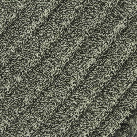 Heather Grey Marl Rib Knit, Polyester, 170 gsm