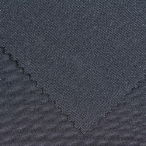 Viscose Nylon Stretch Ponte Knit Fabric, 370 gsm, 162 cm — Navy
