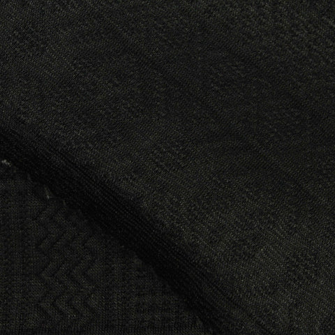 Black Geometric-Diamond Jacquard, Polyester, 286 gsm