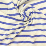 Blue Stripes Rib Knit, Polyester — photo 2