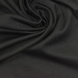 Brushed Polyester Stretch Rib Knit Fabric, 240 gsm, 185 cm — Black — photo 2