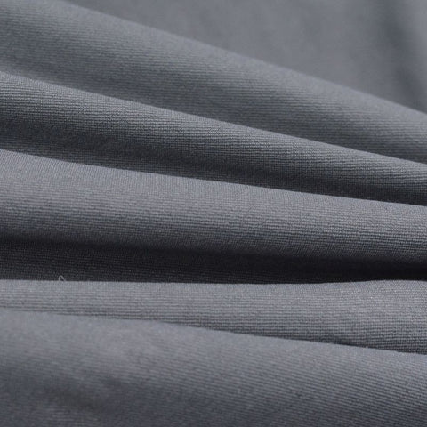 Cotton Polyester Stretch Twill Fabric, 220 gsm, 140 cm — Grey
