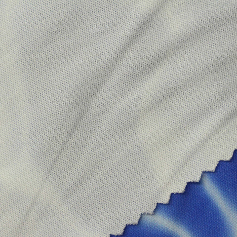 White Abstract Jersey Knit, Polyester