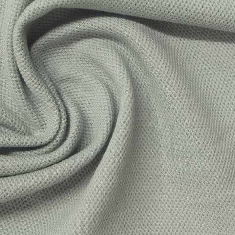 100% Cotton Piqué Knit Fabric, 150 gsm, 180 cm — Grey