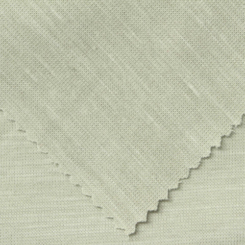 Light Green Marl Rib Knit, Poly-Cotton