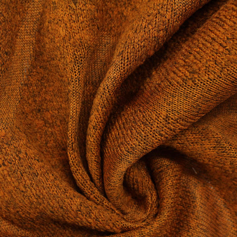 Orange Marl Chunky Knit, Polyester, 279 gsm