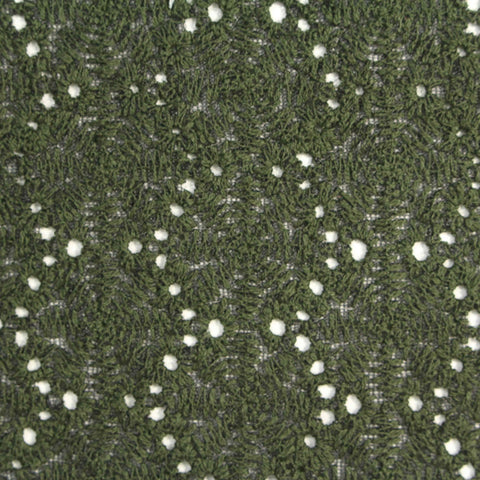 Olive Dots Mesh, Cotton-Nylon