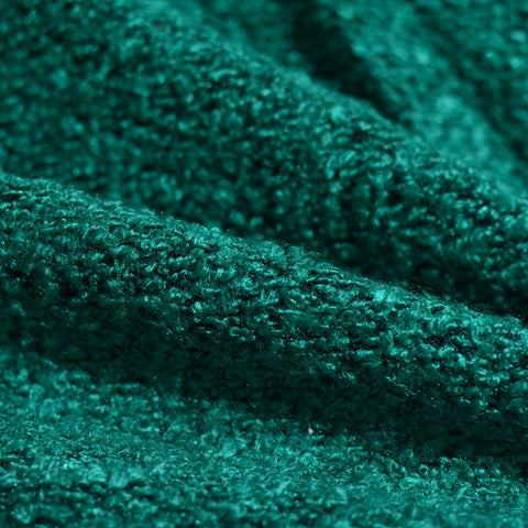 Jacquard Polyester Acrylic Knit Fabric, 380 gsm, 160 cm — Green