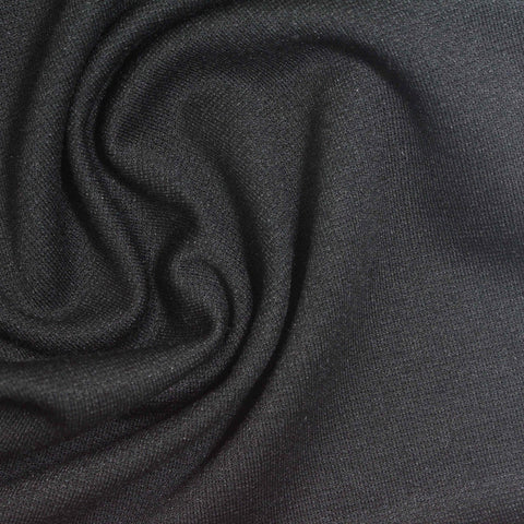 Polyester Viscose Stretch Ponte Knit Fabric, 260 gsm, 160 cm — Grey