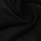 100% Polyester Chunky Knit Fabric, 172 gsm, 157 cm — Black — photo 2