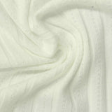Cream Tone-on-Tone Rib Knit, Poly-Cotton — photo 2