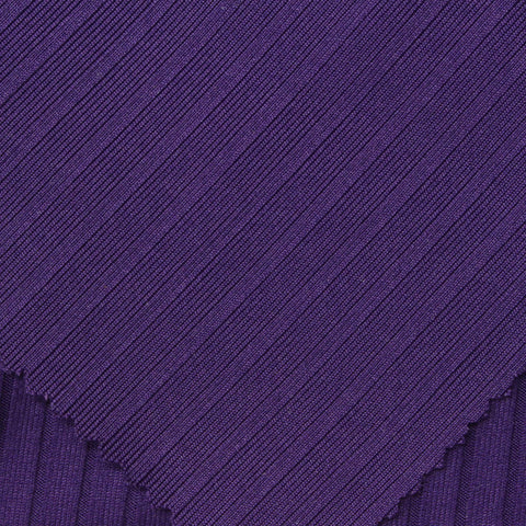 Polyester Stretch Rib Knit Fabric, 275 gsm, 155 cm — Purple