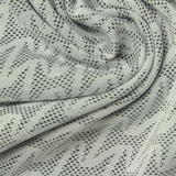 Jacquard 100% Polyester French Terry Fabric, 280 gsm, 170 cm — White — photo 2
