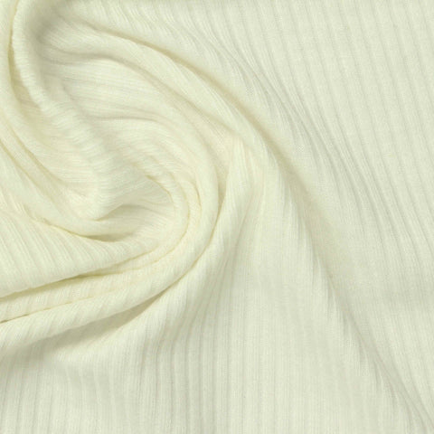 Viscose Stretch Rib Knit Fabric, 260 gsm, 160 cm — Yellow