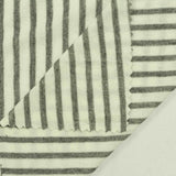 Grey Vertical-Stripe Rib Knit, Viscose-Poly — photo 2