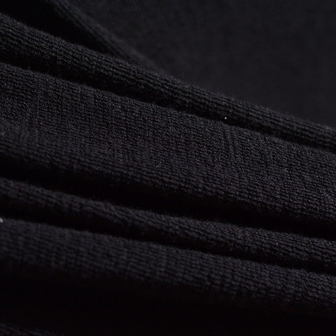 100% Cotton Chunky Knit Fabric, 170 gsm, 160 cm — Black