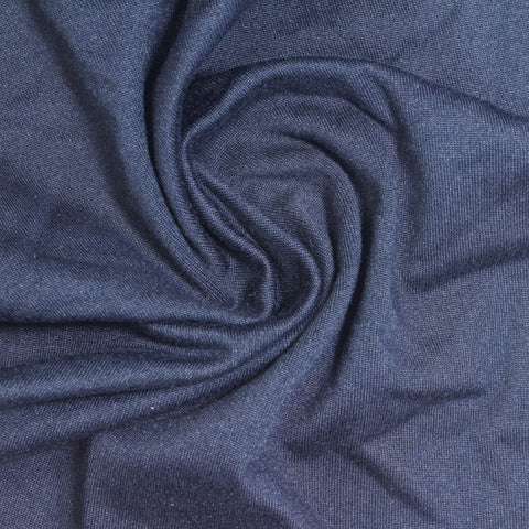 Blue Marl Milk Silk Knit, Polyester, 208 gsm
