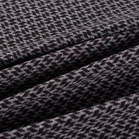 Black Houndstooth Jacquard, Nylon-Poly