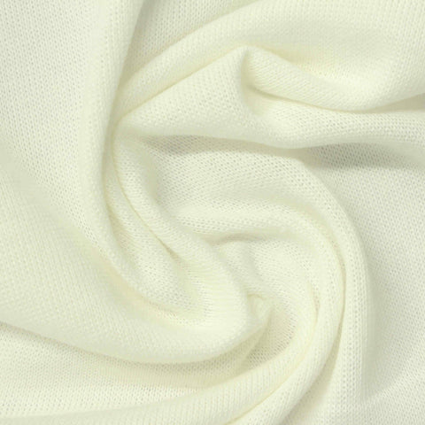 100% Cotton Jersey Knit Fabric, 195 gsm, 170 cm — White